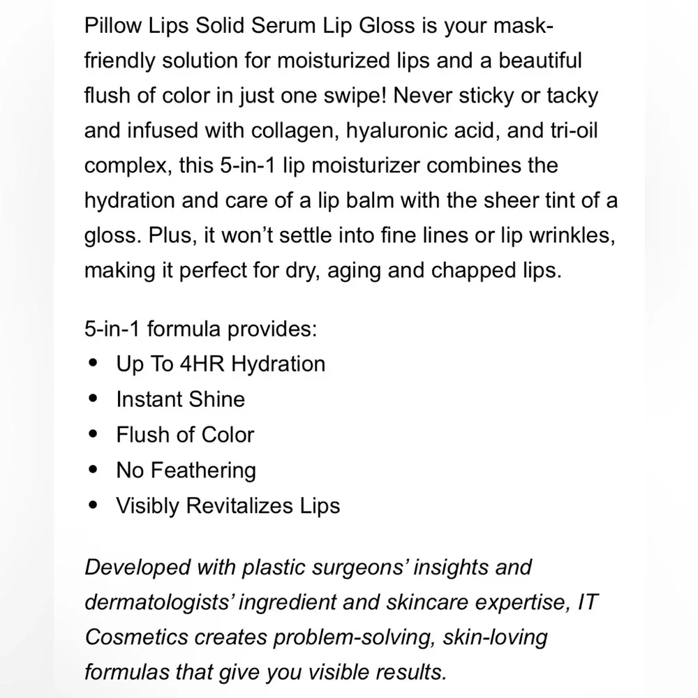 It Cosmetics Pillow Lips Solid Serum - Picture 6 of 6